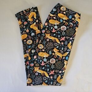 Fabulegs Spring Fox Floral Leggings M